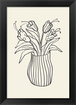 Framed Vase Sketch Print