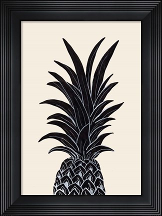 Framed Black Pineapple Print