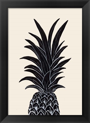 Framed Black Pineapple Print