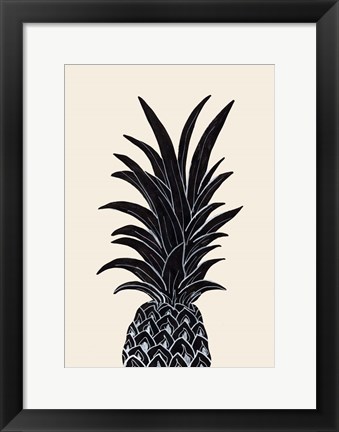 Framed Black Pineapple Print