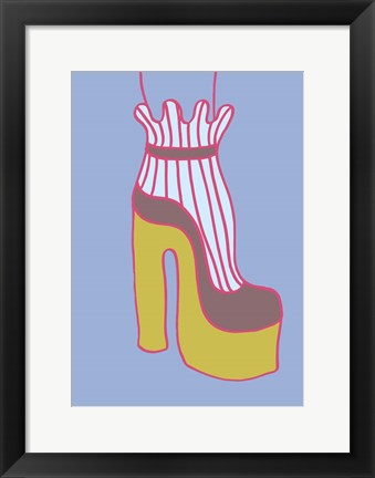 Framed Yellow Heel 1 Print