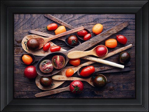 Framed Spoons &amp; tomatoes Print