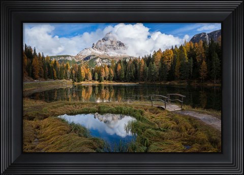 Framed Lake Antorno Print