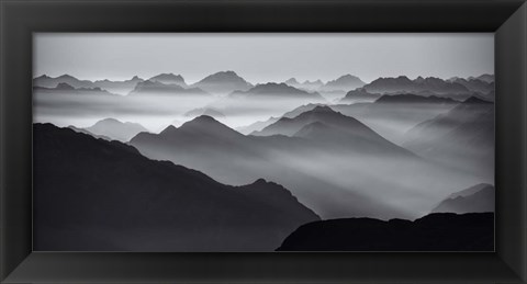 Framed Mountain Layers Print