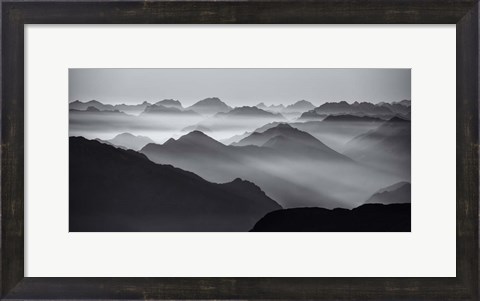 Framed Mountain Layers Print