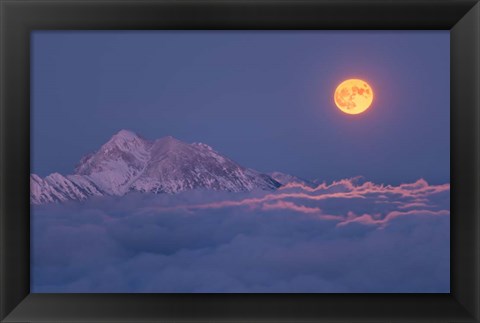 Framed Super Moon Rises Print