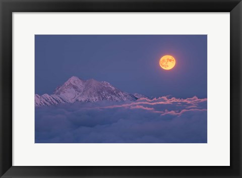 Framed Super Moon Rises Print