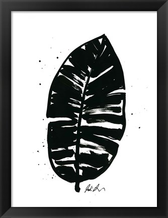 Framed Inked Leaves III Print