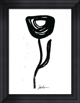 Framed Inked Florals I Print