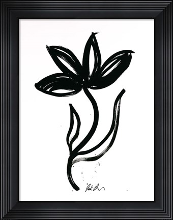 Framed Inked Florals II Print
