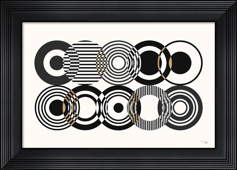 Framed Deco Retro black I Print