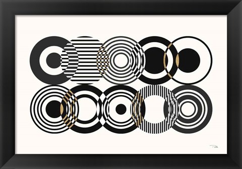 Framed Deco Retro black I Print