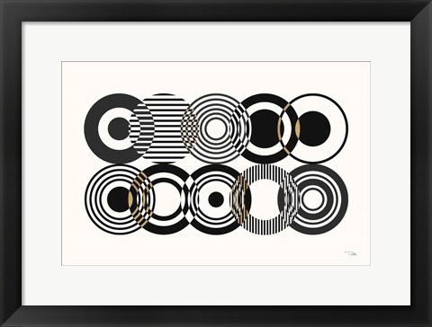 Framed Deco Retro black I Print