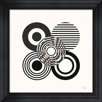 Framed Deco Retro black II Print