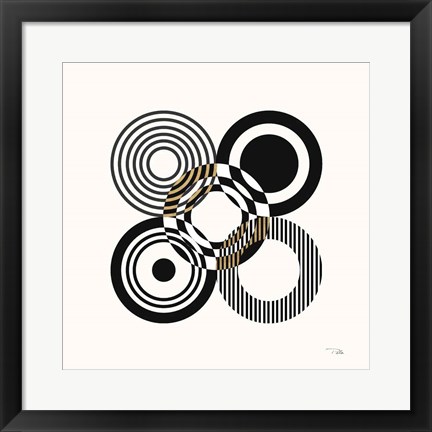 Framed Deco Retro black III Print