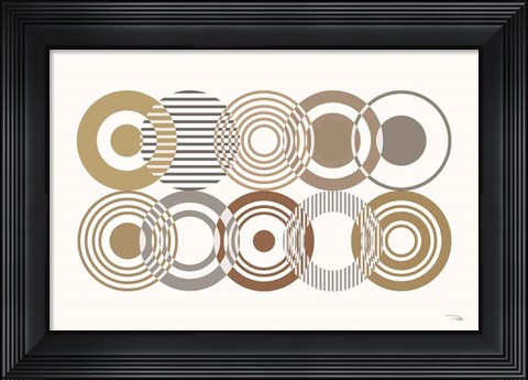 Framed Deco Retro earth I Print
