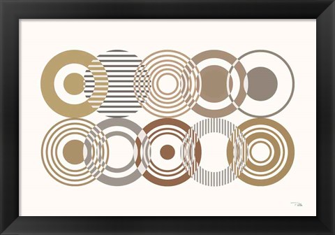 Framed Deco Retro earth I Print