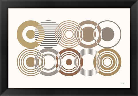 Framed Deco Retro earth I Print