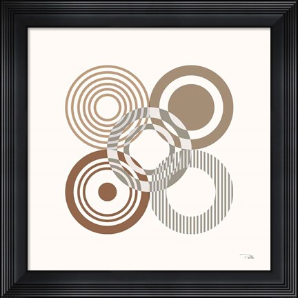 Framed Deco Retro earth III Print