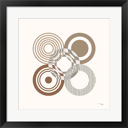 Framed Deco Retro earth III Print