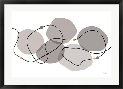 Framed Sinuous Trajectory grey I Print