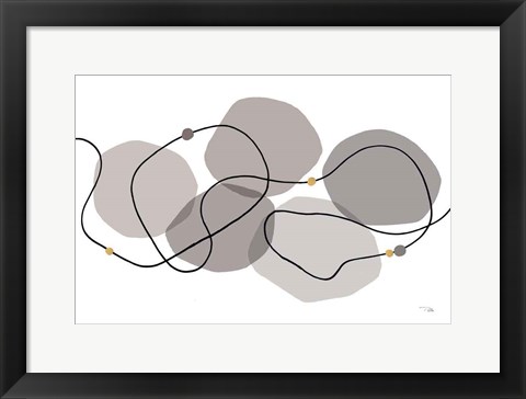 Framed Sinuous Trajectory grey I Print