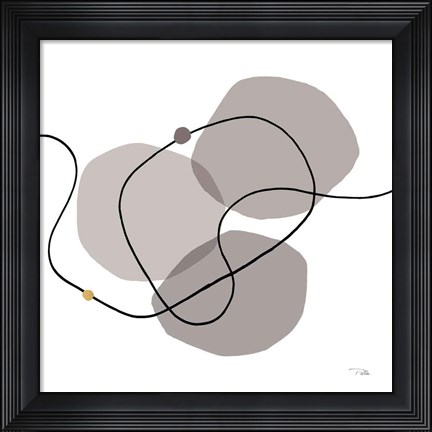 Framed Sinuous Trajectory grey III Print