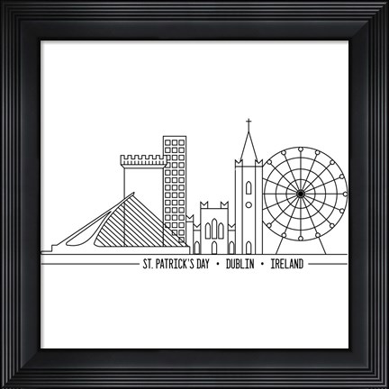 Framed In Black &amp; White Travel X-Ireland Print