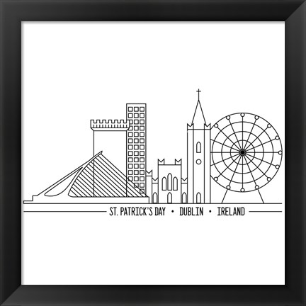 Framed In Black &amp; White Travel X-Ireland Print