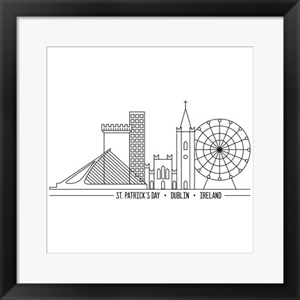 Framed In Black &amp; White Travel X-Ireland Print