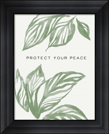 Framed Serene Sentiment VI-Protect Print