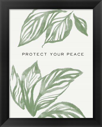 Framed Serene Sentiment VI-Protect Print