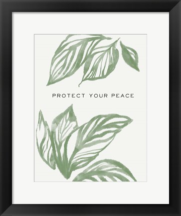 Framed Serene Sentiment VI-Protect Print