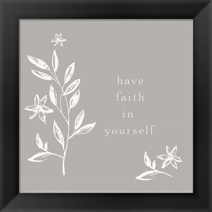 Framed Simple Nature II-Have Faith Print