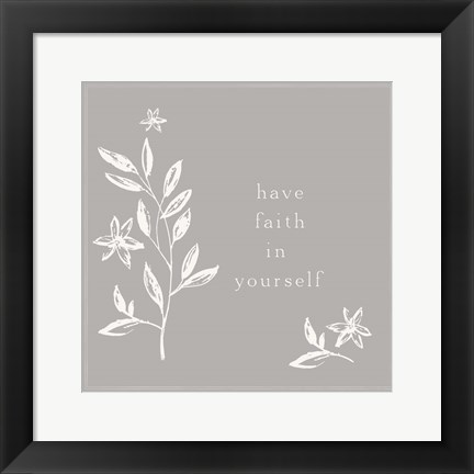 Framed Simple Nature II-Have Faith Print