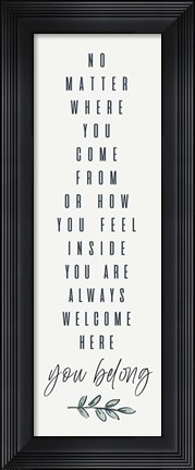 Framed Simple Nature VI-You Belong Print