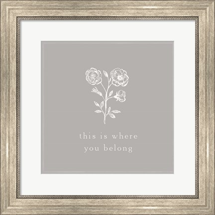 Framed Simple Nature VII-This is Where Print