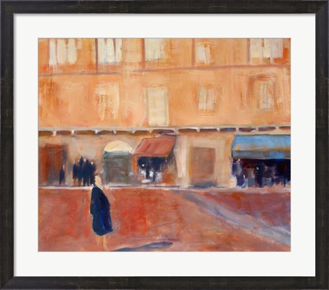 Framed Alone in the Piazza Print