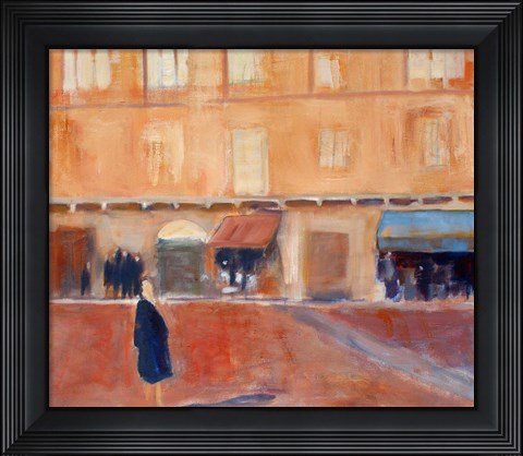 Framed Alone in the Piazza Print