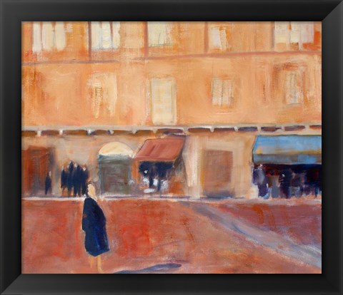 Framed Alone in the Piazza Print