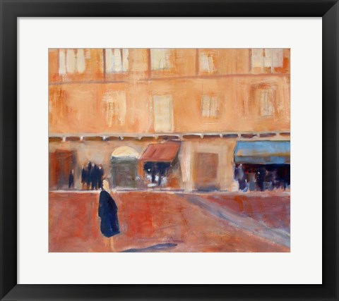 Framed Alone in the Piazza Print