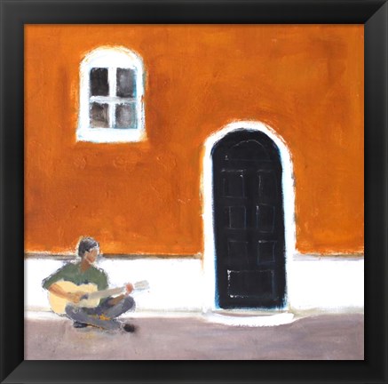 Framed Street Music Print