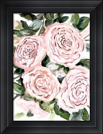Framed Gentle Roses Pink Print