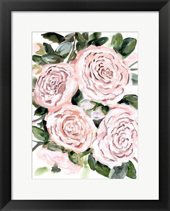 Framed Gentle Roses Pink Print