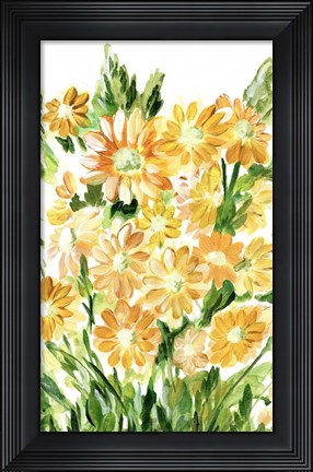 Framed Daisies in Yellow Print