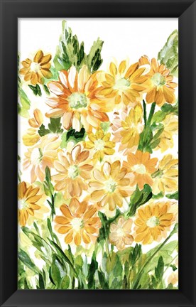 Framed Daisies in Yellow Print