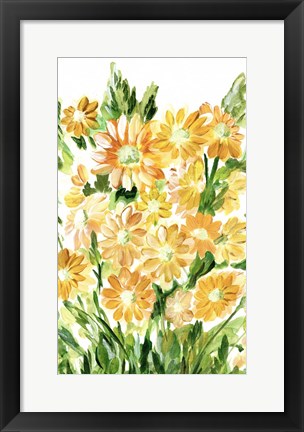 Framed Daisies in Yellow Print