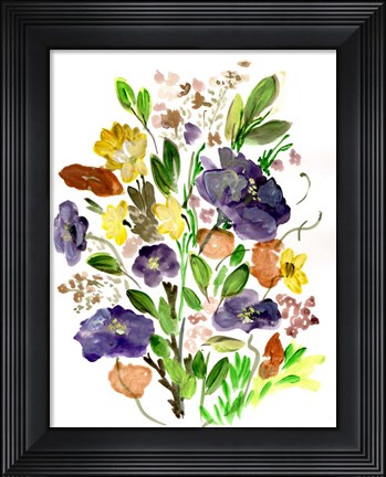 Framed Purple Spring Bunch II Print