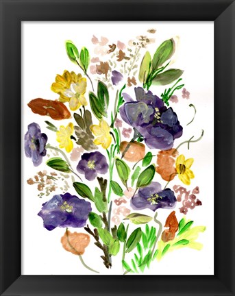 Framed Purple Spring Bunch II Print