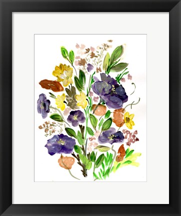 Framed Purple Spring Bunch II Print